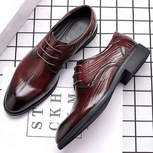 Designer Men's High Quality <b>Height</b> <b>Increasing</b> <b>Shoes</b>-Elegant Gentleman's Party Wedding Business Formal <b>Shoes</b> Waterproof - Product Image 2