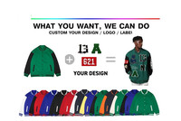 Veste de baseball slim fit pour homme, veste bomber en coton brodée personnalisée, vestes universitaires pour femme, veste pour homme