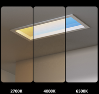 Panneau lumineux LED intelligent et moderne pour bureau et maison, effet ciel bleu ensoleillé, faux plafond vitré, lumière artificielle de puits de lumière