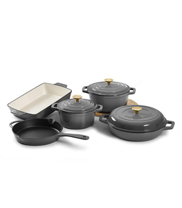 Four français en fonte personnalisable Pot à cocotte rond revêtement émaillé pour soupe alimentaire/cuisson couvercle en métal pour usage domestique - Product Image 6