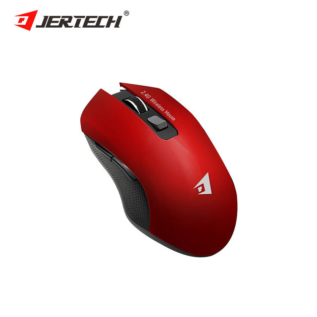 JERTECH W300 Reasonable Price Ergonomic Usb 3200 Dpi 3 Shooting Modes Bloody Light 6 Keys Buttons Wireless Grey Red Gaming Mouse