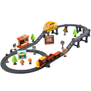 EPT 101 pièces, train électrique DIY avec musique et effets sonores, ensemble de construction de voies interactif pour enfants de 3 ans et plus - Product Image 1