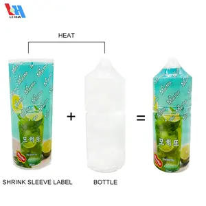 定制回火防尘穿孔塑料收缩包装膜热缩套标签，用于滴管玻璃瓶