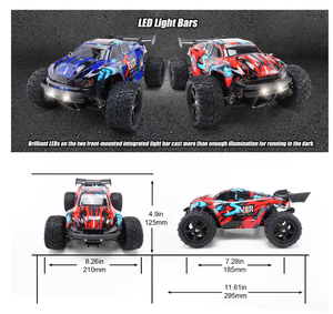 รถบรรทุกมอนสเตอร์ REMO Hobby SJY-1665 ขนาด 1/16 ขับเคลื่อน 4 ล้อ สำหรับวิ่งออฟโรด พร้อมไฟ LED รถบรรทุกมอนสเตอร์แบบไม่มีแปรงถ่าน - Product Image 6