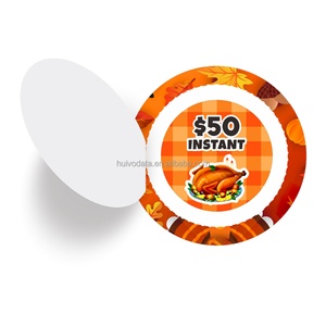 Personnalisation de cartes de loterie à déchirure instantanée avec design gratuit, billets de jeu à gratter sur le thème de Thanksgiving - Product Image 5