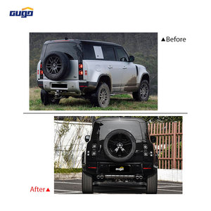 GUGO 2020 ABS New Car Bumpers Black Model Bodykit pour <span class=keywords><strong>LAND</strong></span> <span class=keywords><strong>ROVER</strong></span> DEFENDER Avant et Arrière <span class=keywords><strong>Sport</strong></span> Upgrade Style - Product Image 3