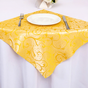 Serviettes Jacquard Imprimées Feuille de Ginkgo 19x19" Prêtes à l'Expédition – Lot Réutilisable en Polyester Infroissable pour Mariages, Hôtels et Événements - Product Image 3