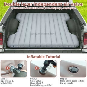 Matelas gonflable de voyage pour camionnette, voiture, SUV, pleine grandeur, court, avec sac de transport et pompe à air - Product Image 4