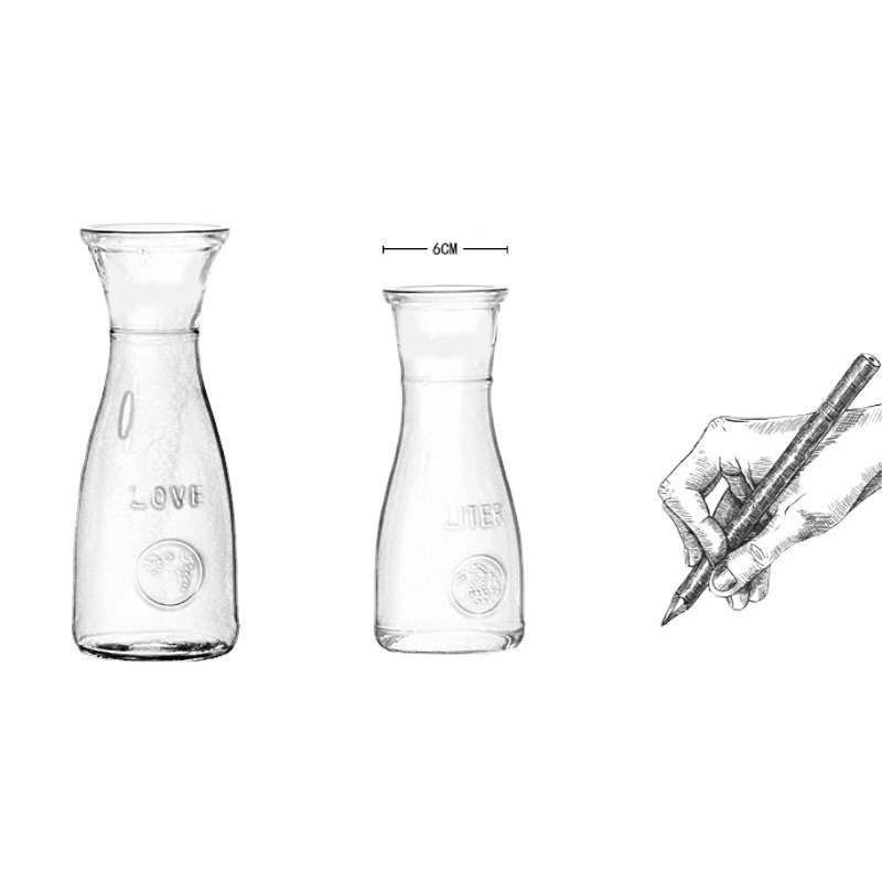 350ml 500ml 1000ml glass Pitcher glass cold water bottle cool kettle glass jug