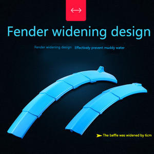 DGNSSDNB บังโคลนจักรยาน 26 นิ้ว ปรับได้ พร้อมไฟท้าย สำหรับจักรยานเสือภูเขา พลาสติกเรซินสีน้ำเงิน - Product Image 3