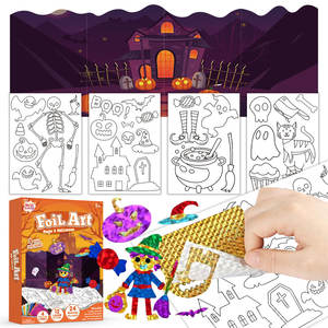 Foil senang seni kerajinan kertas anak kerajinan Diy kreatif Foil stiker seni untuk Halloween untuk usia 3 + anak laki-laki & perempuan - Product Image 4