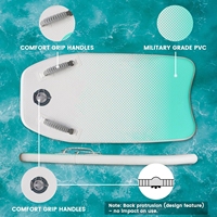 Bodyboard gonflable ergonomique et robuste en PVC de qualité militaire avec rails renforcés, pont antidérapant, durable, pour tous les âges