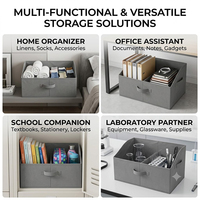 OEM/ODM Collection Behome : Cubes de rangement pliables à ouverture frontale en tissu triangulaire, écologiques, sans BPA, grande capacité, pour la maison et le bureau