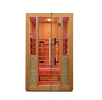 Sauna infrarouge sec en bois à spectre complet pour 2 personnes, idéal pour l'intérieur - Offre spéciale