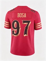 Grosir Berkualitas Tinggi # 85KITTLE # 97 BOSA # 23 McCAFFREY Bordir Jersey Sepak Bola Amerika Edisi Terbatas Jersey Kustom