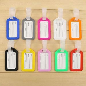 Étiquette de bagage et étiquette d'adresse personnalisées en PP couleur unie, style simplicité urbaine, pour voyages d'affaires - Product Image 2