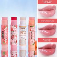 HOT Aardbei Rijst Kleurveranderende Niet-vette Vegan Lip Fruit Smaak Hydraterende Lip Tint Olie Lipgloss Lipbalsem + Lip Olie Set