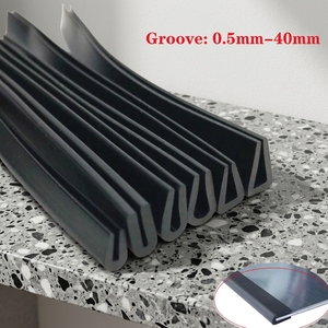 Bande d'étanchéité en caoutchouc EPDM anti-coupure en forme de U |   Protection de bord de porte de voiture et joint d'étanchéité antichoc pour bords métalliques - Product Image 1