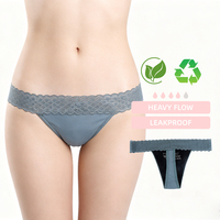 Braguitas Menstruales Lavables Sin Costuras con Diseño Invisible a Prueba de Fugas, Ropa Interior Reutilizable para el Periodo, Discreta