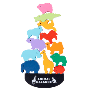 Wooden Puzzle Game Stacks of High Building Blocks Animal Balance Beam Kindergarten Education <b>Toys</b> XM-MZM Brand Ages 2-7 - Product Image 6