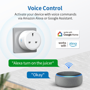WiFiスマートホーム電源ソケットプラグ13A Alexa Googleホーム対応リモコンタイマーUKプラグソケットスマートホーム - Product Image 3