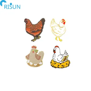 Wholesale Cute Cartoon Animal Enamel Hen Pin Custom Logo Design Gold Plated Hard Soft Enamel Zodiac Chicken Enamel Lapel Pin