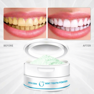 ผู้ผลิตและจำหน่ายผงขัดฟันไวท์เทนนิ่งมิ้นท์ OEM ODM แบบกำหนดเอง ให้ลมหายใจสดชื่น เย็นสบาย - Product Image 1