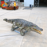 Modelo de Animal Animatrónico, Escultura de Cocodrilo, Robot Mecánico Eléctrico de Gran Escala, Tamaño Real, para Actividades de Zoológico
