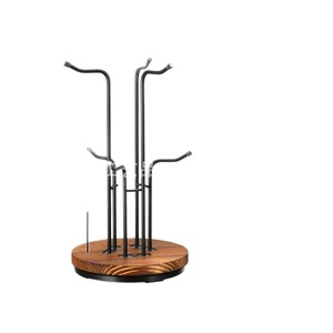 Custom wooden <b>mug</b> rack with multiple hooks, <b>tree</b>-shaped <b>mug</b> holder, wrought iron coffee cup drainer display rack - Product Image 2