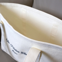 Bolsa de Mano Grande de Lona de Algodón Personalizada, Hecha a Mano, Reutilizable, con Bolsillos con Cremallera, Ecológica, al por Mayor