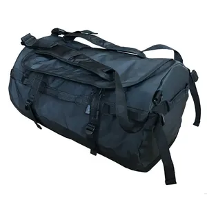 กระเป๋าดัฟเฟิ้ลกันน้ำได้สำหรับใส่ของขนาดใหญ่,กระเป๋าผ้าใบกันน้ำPVCขนาด50ลิตรความจุ90ลิตรมีหูหิ้วทนทานจากอุปกรณ์ตั้งแคมป์