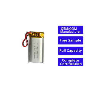 Бесплатный образец литий-полимерного аккумулятора 802040 3.7V 600mAh, литий-ионный аккумулятор в мягкой упаковке для музыкальных инструментов, сертифицированный KC/CE - Product Image 1