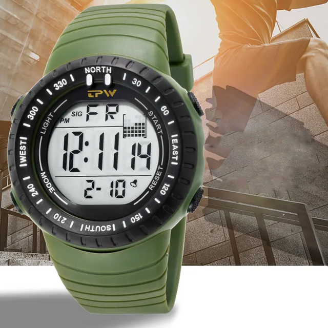 5ATM Waterproof Sport Style Men Digital Watch Factory Price With Logo