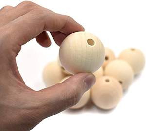 Bola Redonda de Madera sin Acabado con Borde Liso, Material para Manualidades, Adecuada para Adornos Navideños, Decoración del Hogar, Accesorios para Decoración del Hogar - Product Image 1