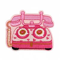 En stock, patch brodé à repasser pour les fêtes, cœur rose, dessin animé, Saint-Valentin, pour vêtements et accessoires
