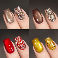 BORN PRETTY Fabricant OEM Vernis Gel Magnétique Effet Œil de Chat Marron Foncé Doré Sans HEMA ni TPO pour l'Hiver, Fournitures pour Ongles