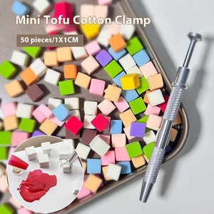 Herramienta Profesional de Esponja para Degradado de Uñas de 1 cm, Mini Pinza Cuadrada de Metal Sólido para el Cuidado de las Uñas - Product Image 1