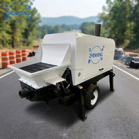 Pompe à béton hydraulique sur remorque ZHENHENG avec moteur diesel, productivité de 22 m³/h pour les projets de construction