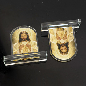 Placa Religiosa de Cristal con Arco Personalizado K9 de Jesucristo - Recuerdo Impreso con UV de Primera Calidad para Eventos de Iglesia y Primera Comunión MH-J062 - Product Image 5