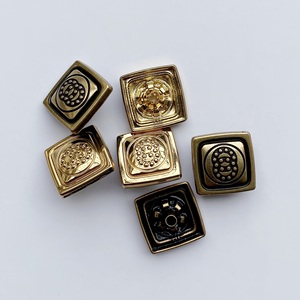 Thời trang bán buôn Hợp kim kẽm giá tùy chỉnh thiết kế vuông kim loại Snap Nút cho quần áo - Product Image 1