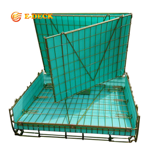 صندوق شبكي معدني مجلفن قابل للطي والتكديس لزجاجات البلاستيك - Product Image 3