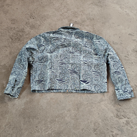 Vestes en jean YSJY OEM pour hommes, style streetwear hip-hop personnalisé, effet délavé, vieilli, vintage, rétro, coupe courte, style motard et de course