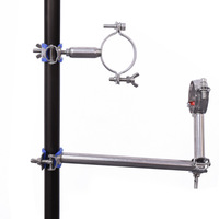 2023 nouveau support d'isolation de cheminée rétractable portable en acier inoxydable four extérieur cuisinière avec support sac de rangement