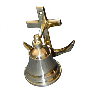 Brass Large Nautical Ship Anchor Wall Bell Decorative Bell Door Mount Luxury Style Latest Bells Home <b>Decoration</b> Accessories - Product Image 1