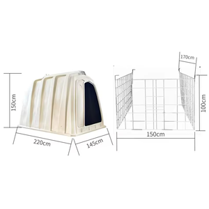 Enclos d'élevage de veaux en plein air, nichoirs en plastique pour veaux, boxes, enclos de regroupement, abri en acier pour veaux, équipement d'élevage pour ferme - Product Image 2