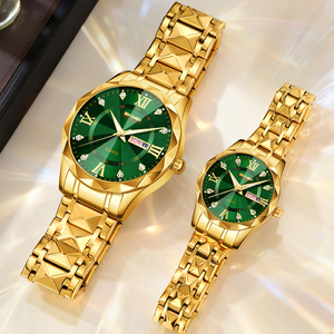 SKMEI çift popüler lüks kaliteli paslanmaz çelik kayış Charm Analog su geçirmez iş klasik kuvars bilek saatleri - Product Image 6