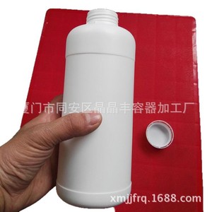 Bouteille en plastique blanche épaissie de 1L, contenant d'échantillons, fabriquée par l'usine Xiamen Tong'an Jingfeng. Peut être utilisé pour stocker des aliments. - Product Image 4
