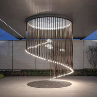Luminaire LED moderne de décoration d'intérieur en tube acrylique de luxe pour le hall de l'hôtel CEILINX Plafonniers d'intérieur longs