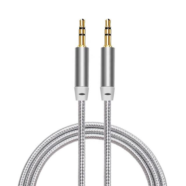AUX Cable 3.5mm TRS Auxiliary Audio 1m 1.5m 2m 3m Nylon Braided Cord PVC Combination for Car Home Stereo Speaker Headphone