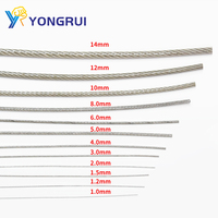 Câble métallique enduit de PVC de câble métallique de poisson d'acier inoxydable de 1mm-14mm en gros d'usine